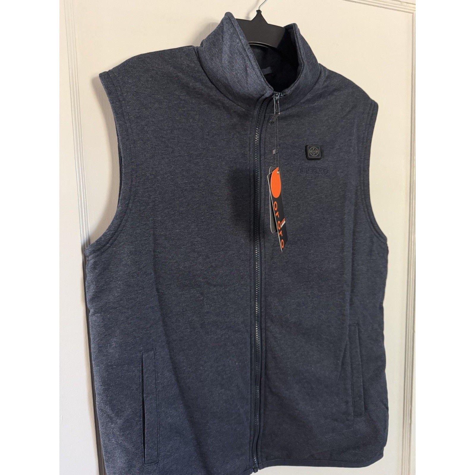 Ororo Heated Fleece Vest Mens M Blue Full Zip Stand Up Collar Nwt No Battery — image 3 of 8